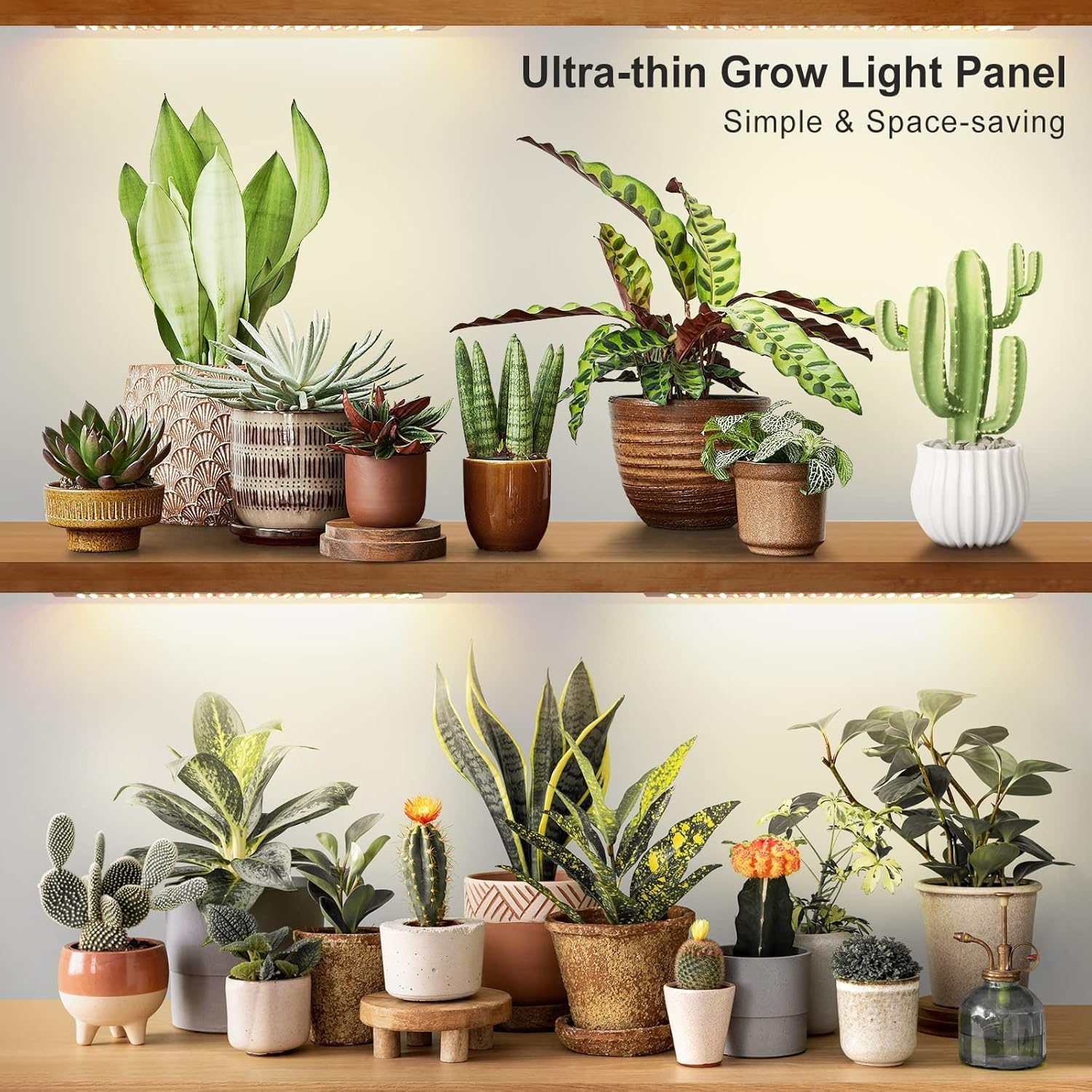 LED Grow Light, Full Spectrum Grow Light with 4 Dimmable Levels and Auto On/Off Timer, 135 Leds Plant Grow Lamp for Seedlings, Veg, Bloom and Succulents, Ideal for Indoor Plants,One Pack
