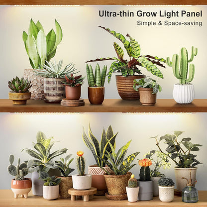 LED Grow Light, Full Spectrum Grow Light with 4 Dimmable Levels and Auto On/Off Timer, 135 Leds Plant Grow Lamp for Seedlings, Veg, Bloom and Succulents, Ideal for Indoor Plants,One Pack