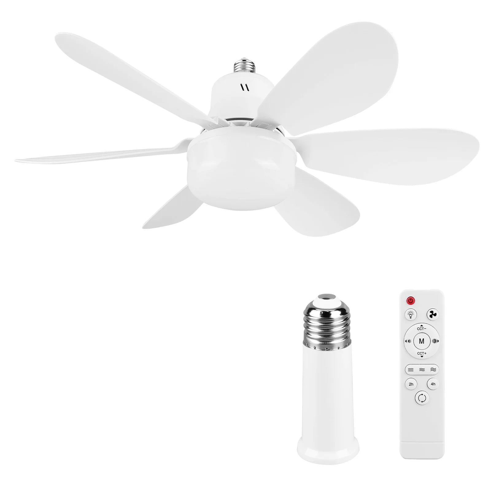 Low Profile LED Ceiling Light with Fan - Modern 52cm Flush Mount Silent Fan with Remote - Stepless Dimming & 3-Speed Adjustment for Bedroom