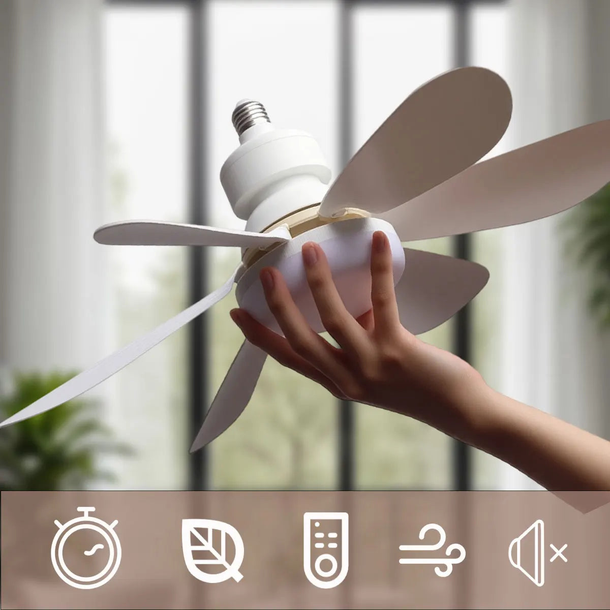 LED 30W or 40W Ceiling Fan Light E27 with Remote Control for Dimming, Suitable for Living Room, Study, Household  Use 85-265V