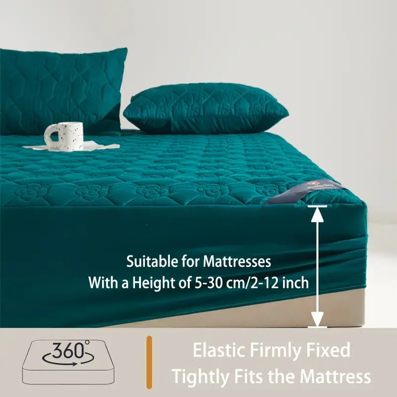 1 PC Premium Breathable Waterproof Mattress Cover(no Pillowcases) | Quiet & Soft Fitted Sheet Design | Deep Pocket Protector for Ultimate Bed Protection