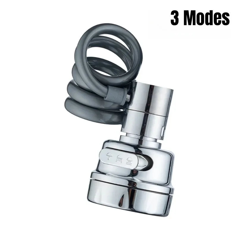Flexible 360° Swivel Faucet Extension | Splash-Proof Multi-Mode Tap Sprayer | Universal Water-Saving Filter Tube for Easy Sink Cleaning