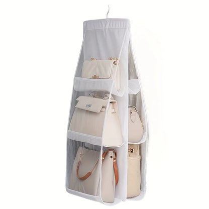 Stackable Handbag Storage Case | Multi-Slot Space-Saving Purse Organizer for Wardrobe | Foldable Oxford Fabric Bag with Easy-Access Design