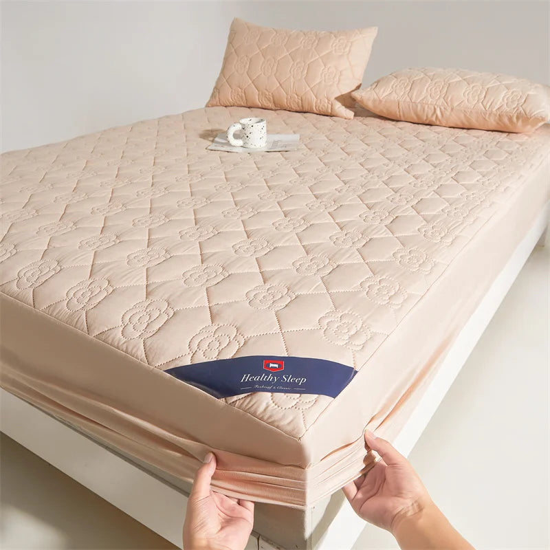 1 PC Premium Breathable Waterproof Mattress Cover(no Pillowcases) | Quiet & Soft Fitted Sheet Design | Deep Pocket Protector for Ultimate Bed Protection