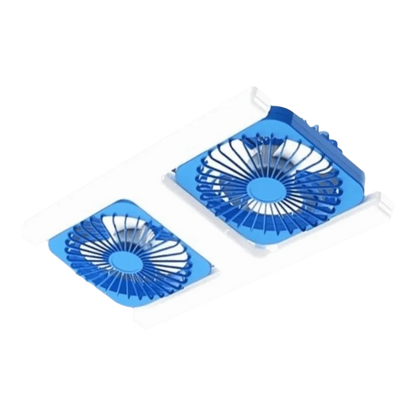 Dual Fan LED Ceiling Fan Light E27 Screw Base Silent Large Airflow Lamp for Bedroom Kitchen Home