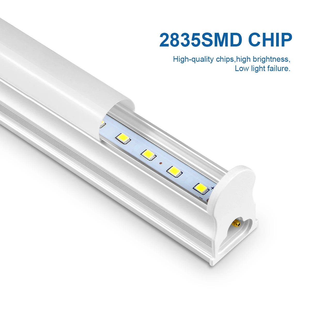 20-Inch T5 LED Tube Light with Switch - 1.64ft Under Cabinet Bar Lamp - Universal 110V-220V Plug-in Ceiling Light for Kitchen & Home