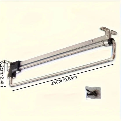 1Pc Pull-Out Wardrobe Clothes Rail - Adjustable Metal Hanging Storage Rod - Retractable Space-Saving Closet Organizer & Drying Rack