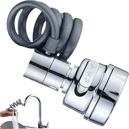 Flexible 360° Swivel Faucet Extension | Splash-Proof Multi-Mode Tap Sprayer | Universal Water-Saving Filter Tube for Easy Sink Cleaning