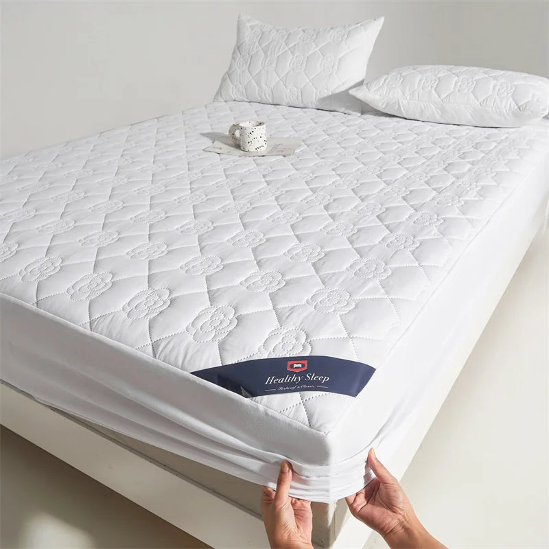 1 PC Premium Breathable Waterproof Mattress Cover(no Pillowcases) | Quiet & Soft Fitted Sheet Design | Deep Pocket Protector for Ultimate Bed Protection