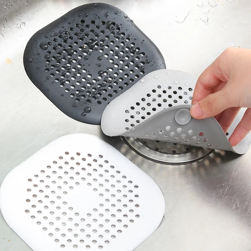 Silicone Drain Hair Catcher & Sink Strainer - Universal Anti-Clog Plug Stopper for Shower, Bathtub & Kitchen - Durable Multi-Functional Filter