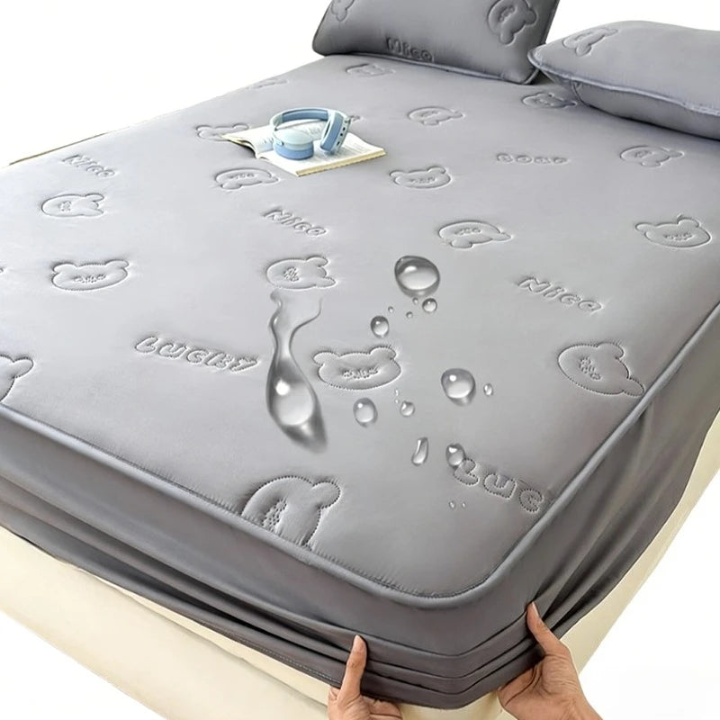 1 PC Premium Breathable Waterproof Mattress Cover(no Pillowcases) | Quiet & Soft Fitted Sheet Design | Deep Pocket Protector for Ultimate Bed Protection