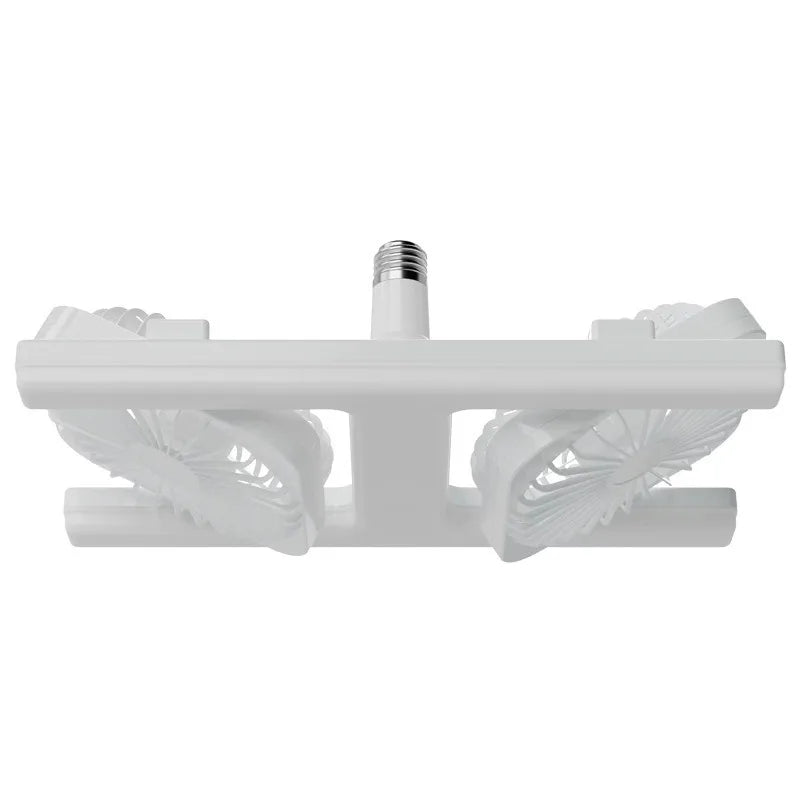 Dual Fan LED Ceiling Fan Light E27 Screw Base Silent Large Airflow Lamp for Bedroom Kitchen Home
