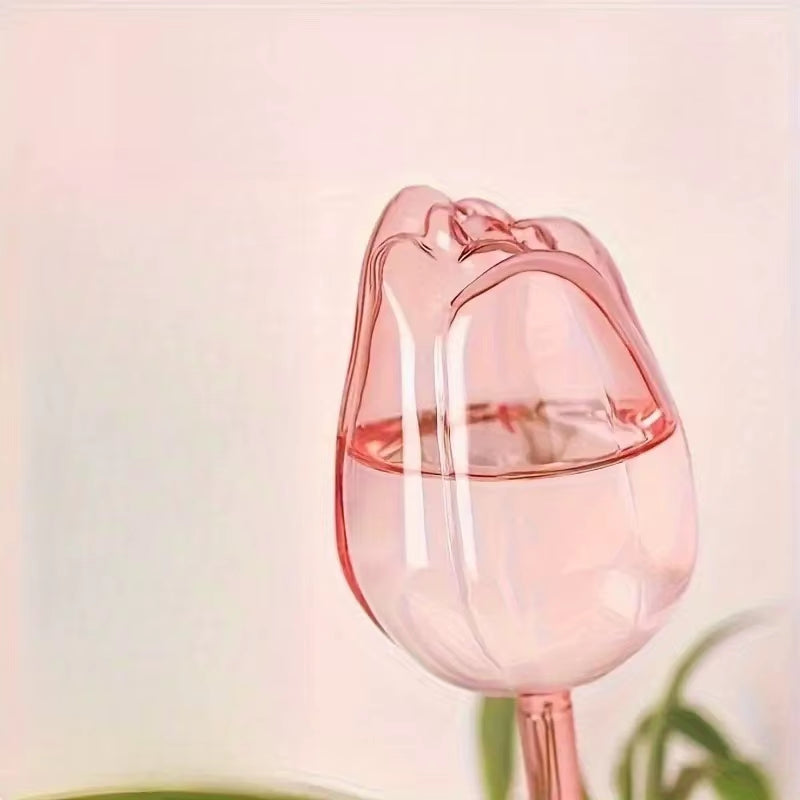 Pink Tulip Plant Watering Balls, Suitable for Indoor and Outdoor Plants, Automatic Plant Drippers, and Automatic Watering
