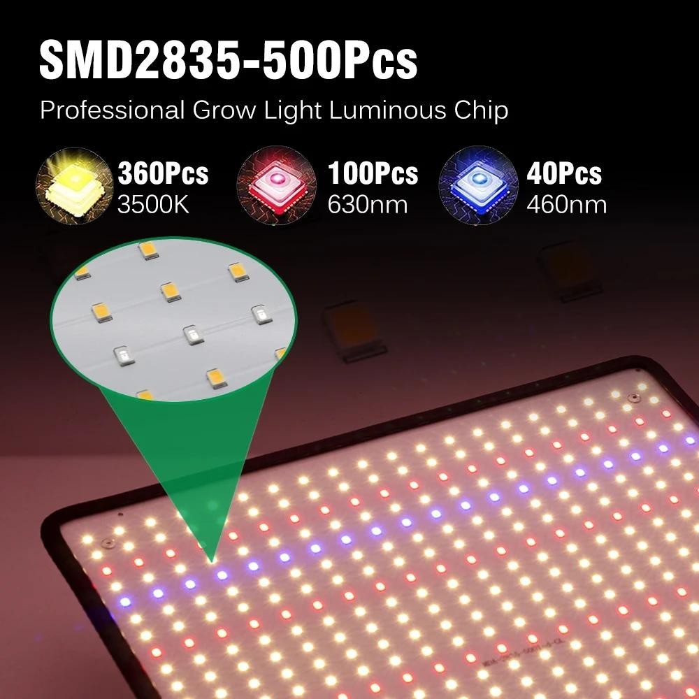 Grow Light 1200W Full Spectrum LED for Indoor Plant Growth 4X4 Ft Coverage Area