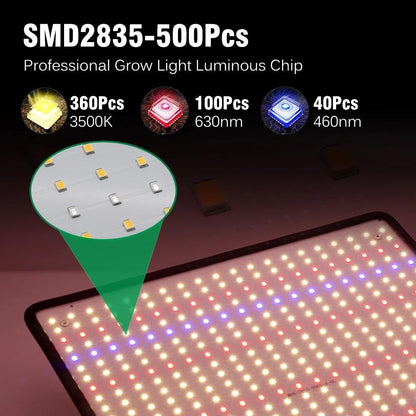 Grow Light 1200W Full Spectrum LED for Indoor Plant Growth 4X4 Ft Coverage Area