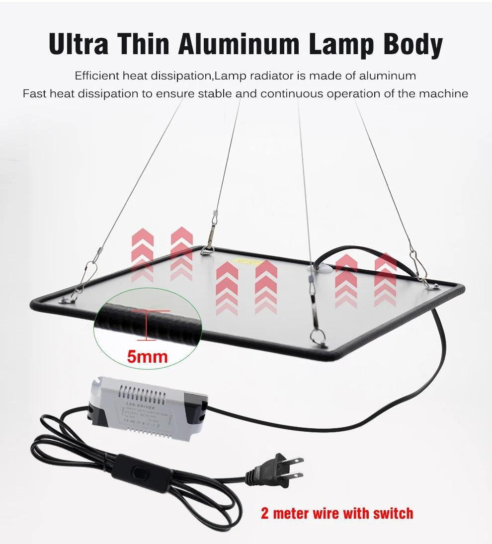 Grow Light 1200W Full Spectrum LED for Indoor Plant Growth 4X4 Ft Coverage Area